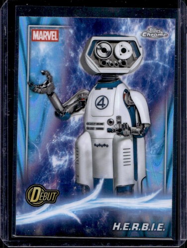 2025 Topps Chrome Marvel H.E.R.B.I.E. Sky Blue RayWave Refractor DEBUT #199