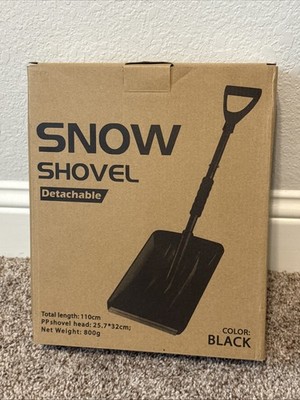 Detachable Snow Shovel Black 110cm Lightweight Portable for Winter Use