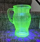 Vintage Hocking Glass Uranium Green Depression Glass Pitcher!