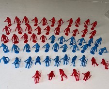 Vintage MPC Plastic Space Men Astronaut Toy Figures Lot of 58 Red  Blue