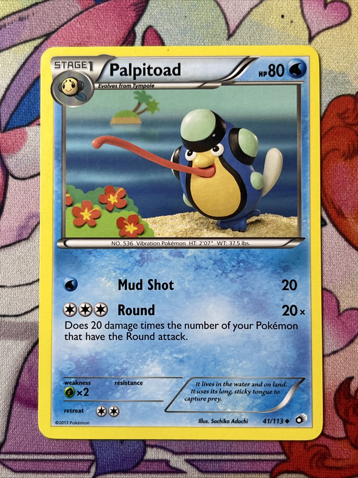 Palpitoad 41/113 - Legendary Treasures Pokemon Card - Sachiko Adachi Art LP