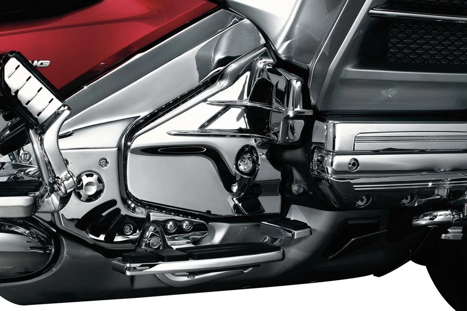 For Honda Goldwing 1800 2014-2017 Kuryakyn Louvered Chrome Transmission Cover Foto 3 de 4