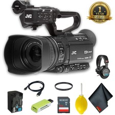 JVC GY-HM250 UHD 4K Streaming Camcorder Built-in Lower-Thirds Graphics Pro Acce