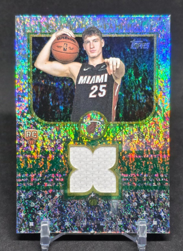 2025-26 Topps Basketball Kasparas Jakucionis Franchise Fabrics Green Holo /99 RC