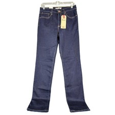 Levis 724 High Rise Straight Jeans Womens 10 Medium W30 L32 Dark Indigo Blue