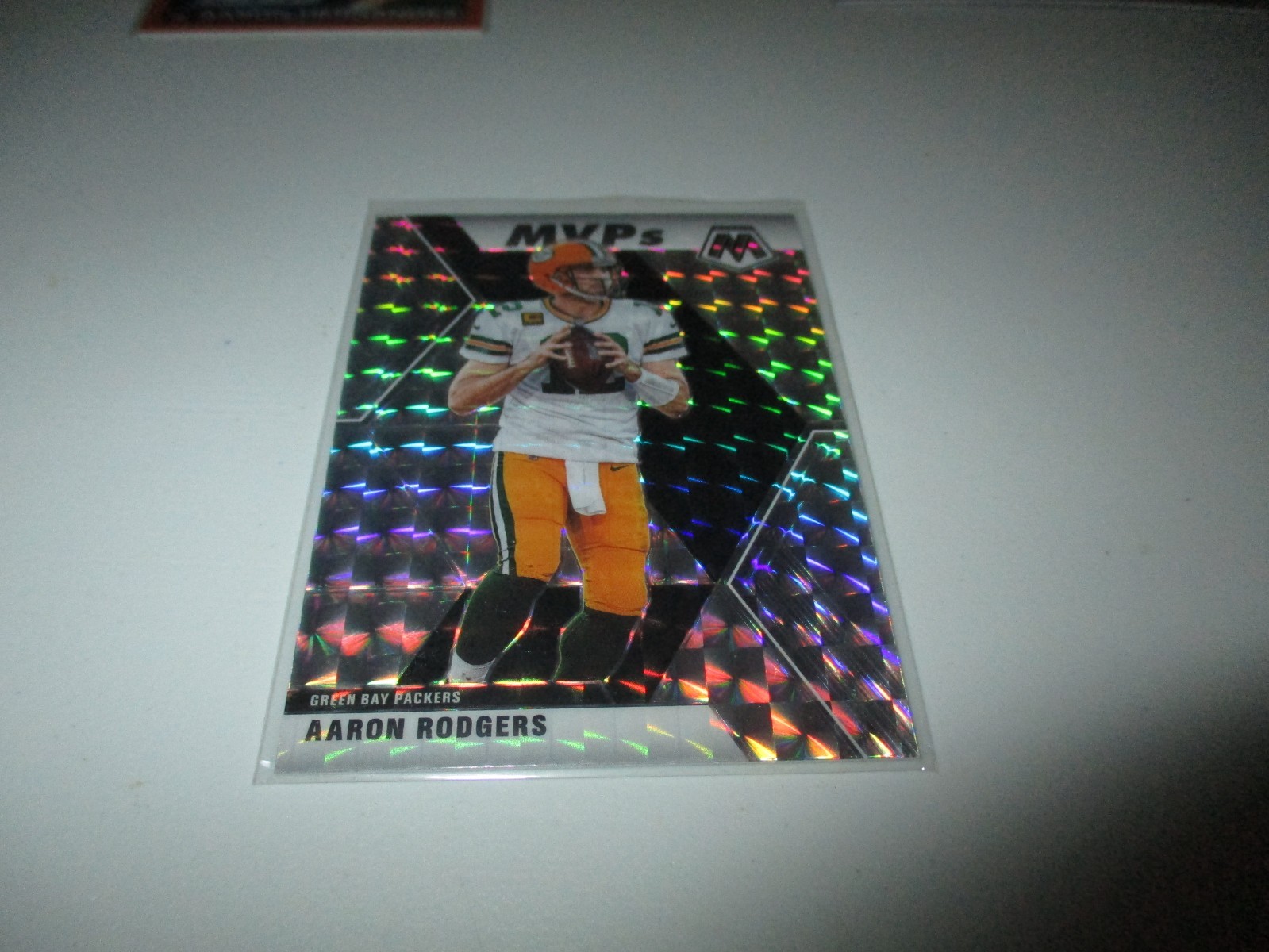 Aaron Rodgers 2020 Panini Mosaic MVPS Silver Prizm #300