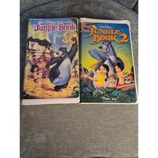 Disney The Jungle Book VHS Set Black Diamond Classic and Jungle Book 2 Bundle
