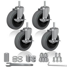 4 Inch Creeper Seat Wheels Replacement Heavy Duty M10 X 1 Metric Threaded S...