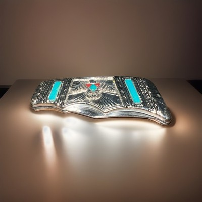 FRANKLIN MINT SOUTHWESTERN TURQUOISE AZTEC THE SPIRIT OF THUNDER POCKET KNIFE
