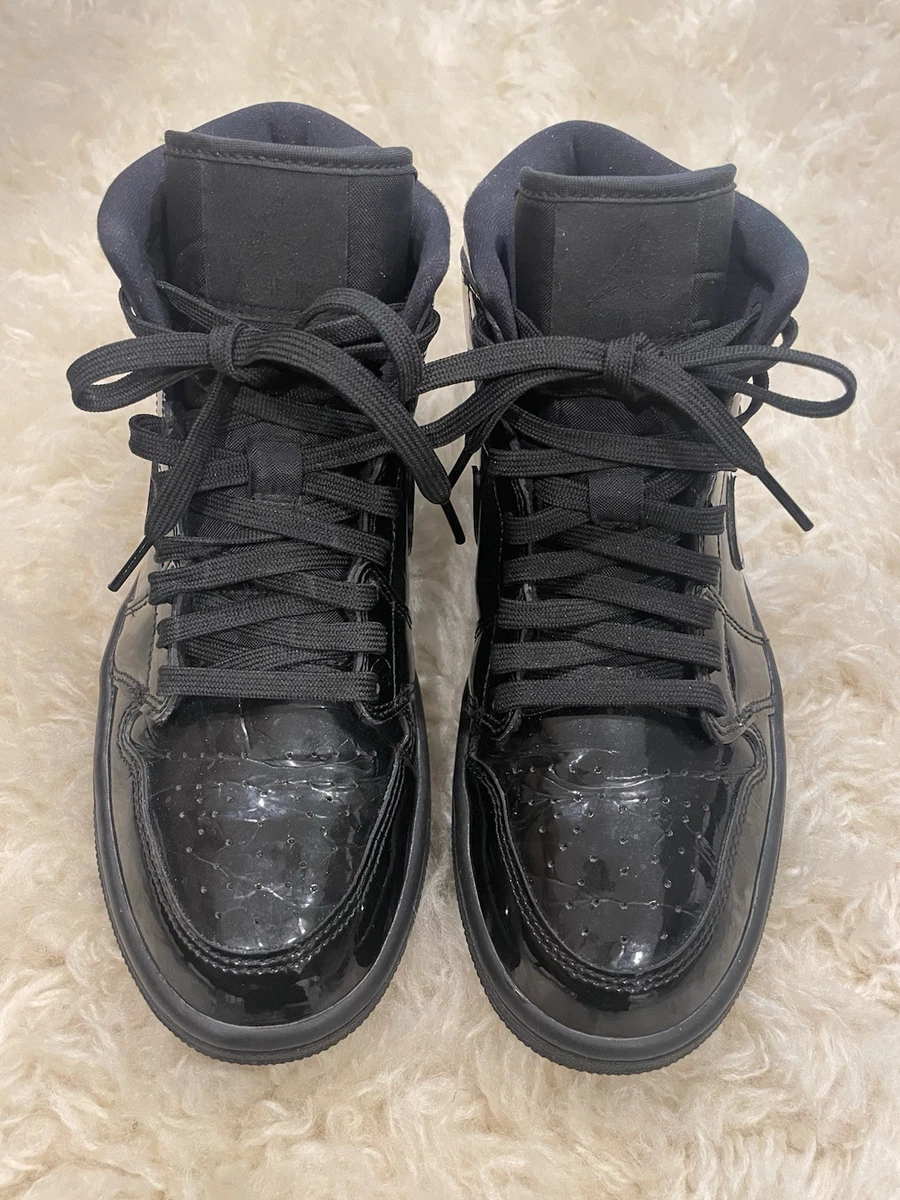 Preços baixos em Jordan 1 Patent Mid Triple Black W | eBay