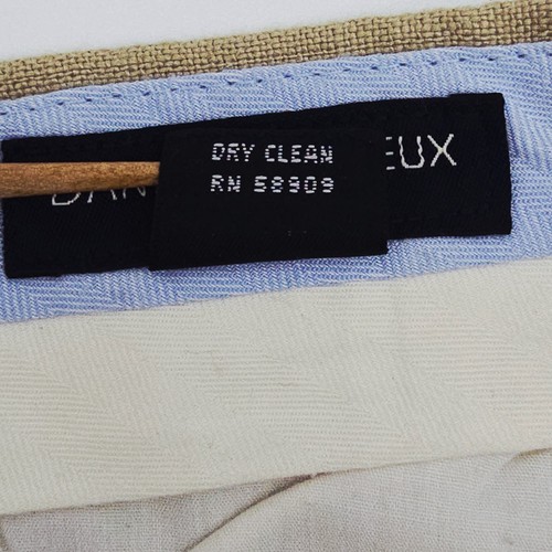 Pantalón Daniel Cremieux Classics Soiree de lino para hombre 38X29 caqui plisado puño dobladillo - Imagen 7 de 9