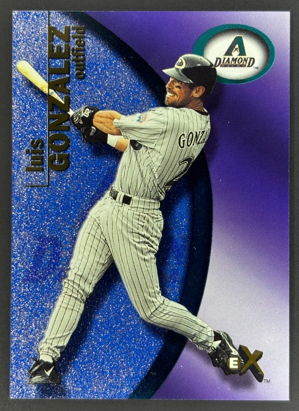 2001 Fleer E-X Luis Gonzalez #19 Essential Credentials Now /299 Diamondbacks