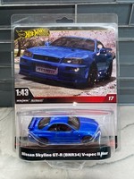 Hot Wheels Premium 1:43 Nissan Skyline GT-R V Spec Ii Nur Blue Htf