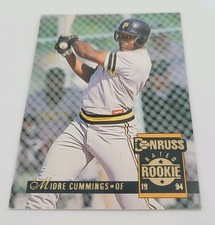 1993 Leaf Midre Cummings #608 Rookie Pittsburgh Pirates Baseball Card. rookie card picture
