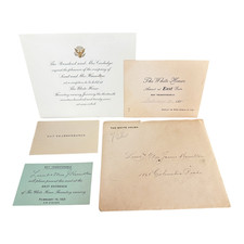 Antique 1920s White House Invitation & East Gate Admit Pass - Calvin Coolidge Antique 1920s White House Invitation & East Gate Admit Pass - Calvin Coolidge