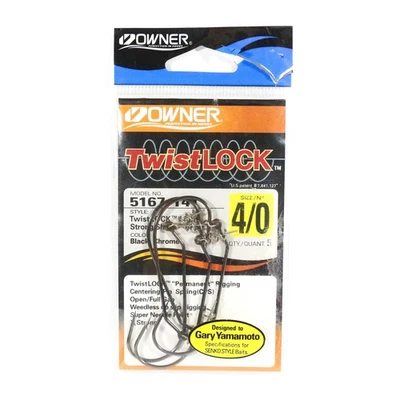 Owner 5167 Twist Lock Light Worm Hook Size 4/0 (0873) - Photo 1/4