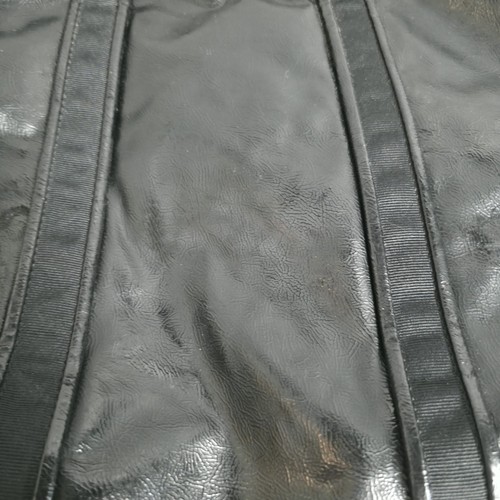 VTG Coach Poppy Daisy Black Liquid Gloss Pocket  Shoulder Handbag Purse *Read* - Bild 8 von 24