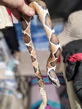 Diamond Back Snake Walking Cane Hand-Carved Hand-Painted