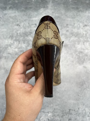 Gucci PATENT LEATHER GG Ankle-Boots Womens Size 35 1/2 Vintage - Picture 19 of 24