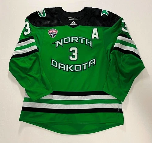 North Dakota Sioux Game Worn Used Hockey Jersey Kiersted Hawks Minnesota Wild
