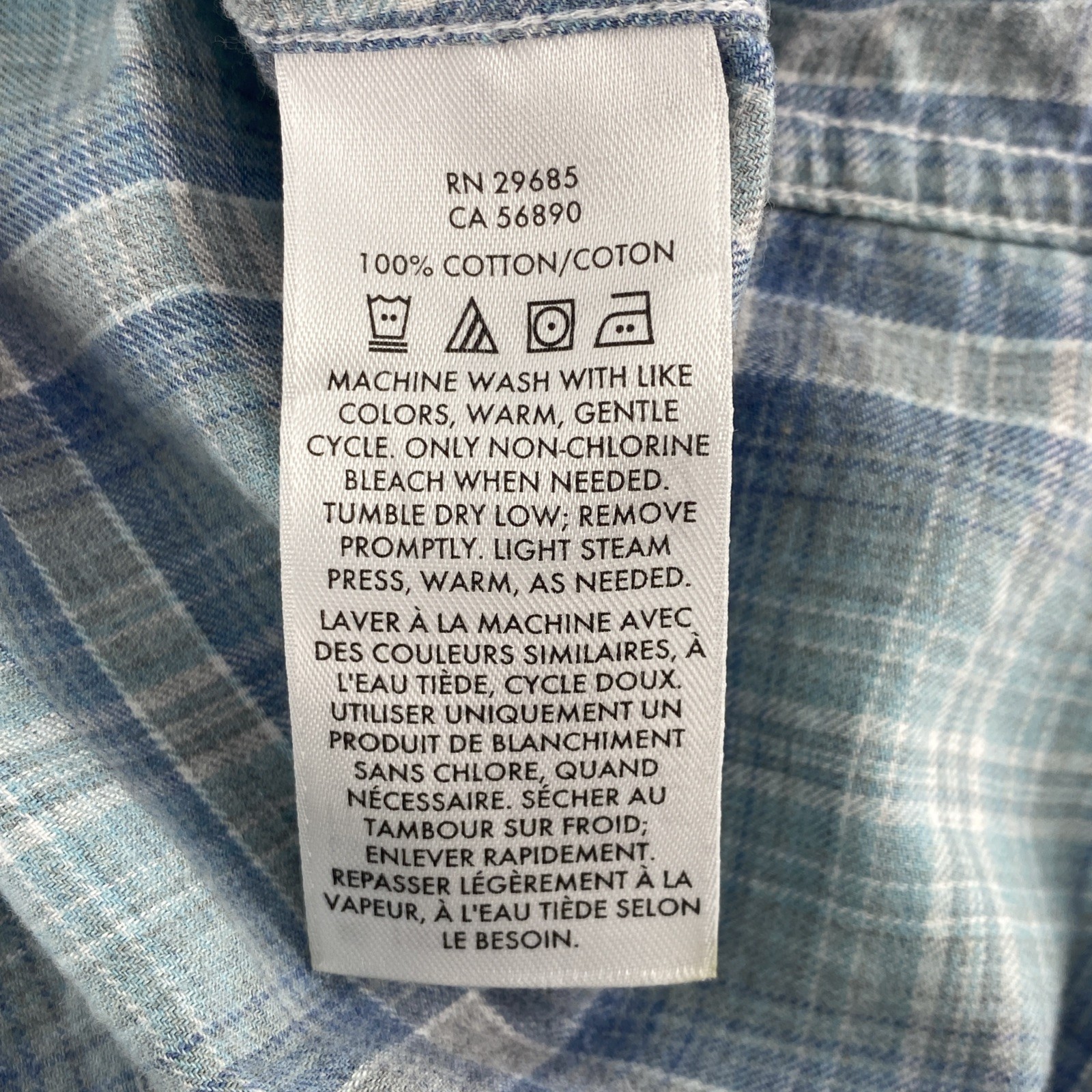 PENDLETON Light Blue Flannel Tapered Western Shir… - image 6