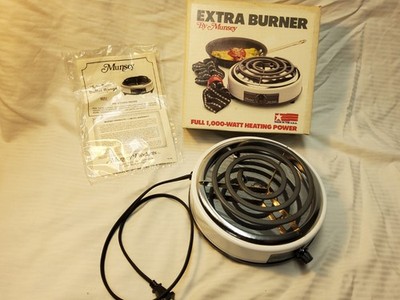 Vtg Extra Burner by Munsey, Model FB-1, 1100 Watt Hot Plate, Made In USA