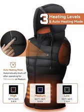 Heated Unisex Vest Gilet M-L Adjustable Size Lightweight USB Electric Clothing