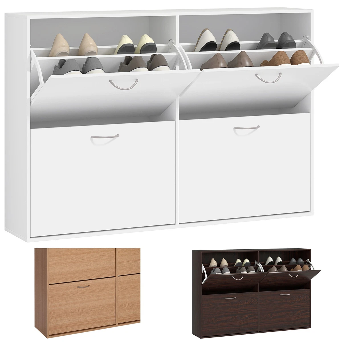 Scarpiera Autoportante SPOFLYINN Con Cassetti Ribaltabili – 19 Paia Di Scarpe, Armadio Per Ingresso, Nero 107.8 Cm - 3
