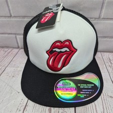 Brand New 2025 Rolling Stones Trucker Cap Hat Tongue Logo On Size Fits All Black