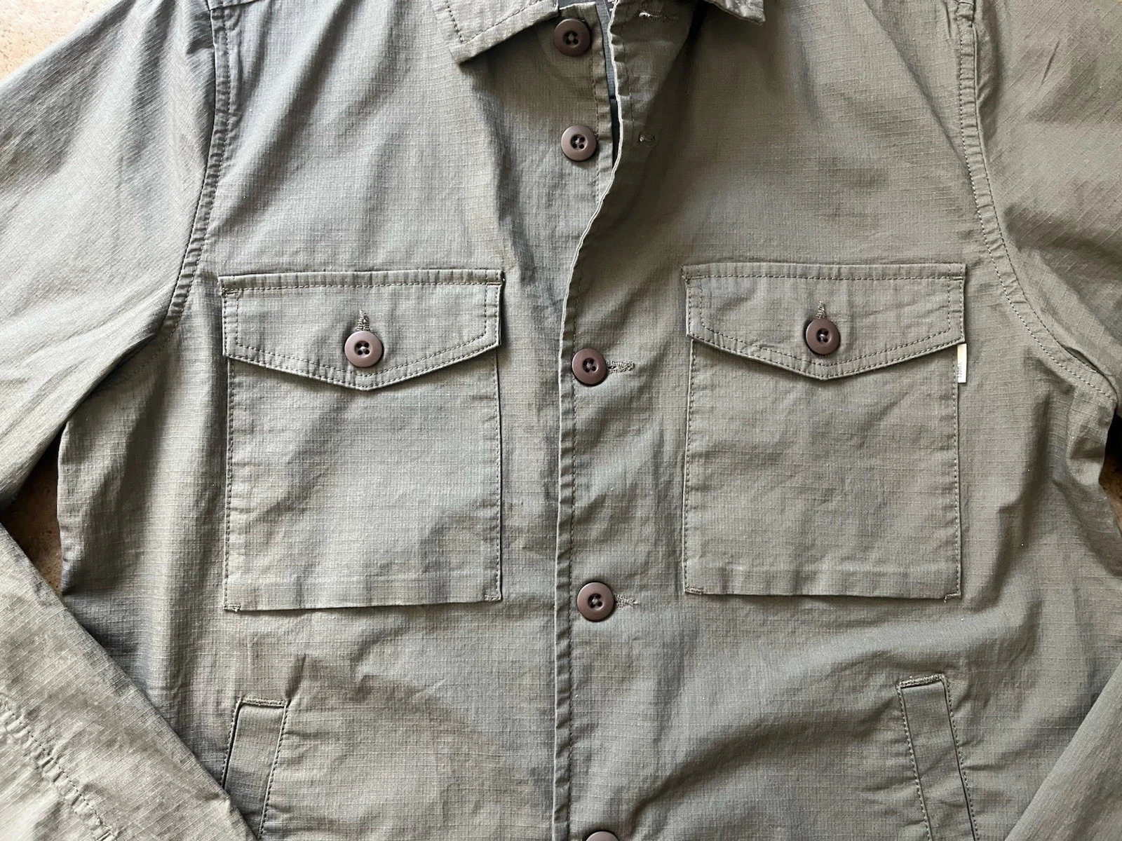 Mens VUORI Ripstop Jacket Shirt, Green Oregano, NWOT, Size S, Free Shipping image 3