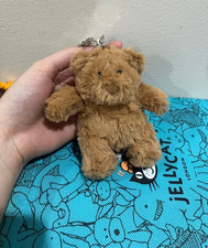 Jellycat Bartholomew Bear Plush Bag Charm Soft Toy NWT Fast Dust Bag - 2026