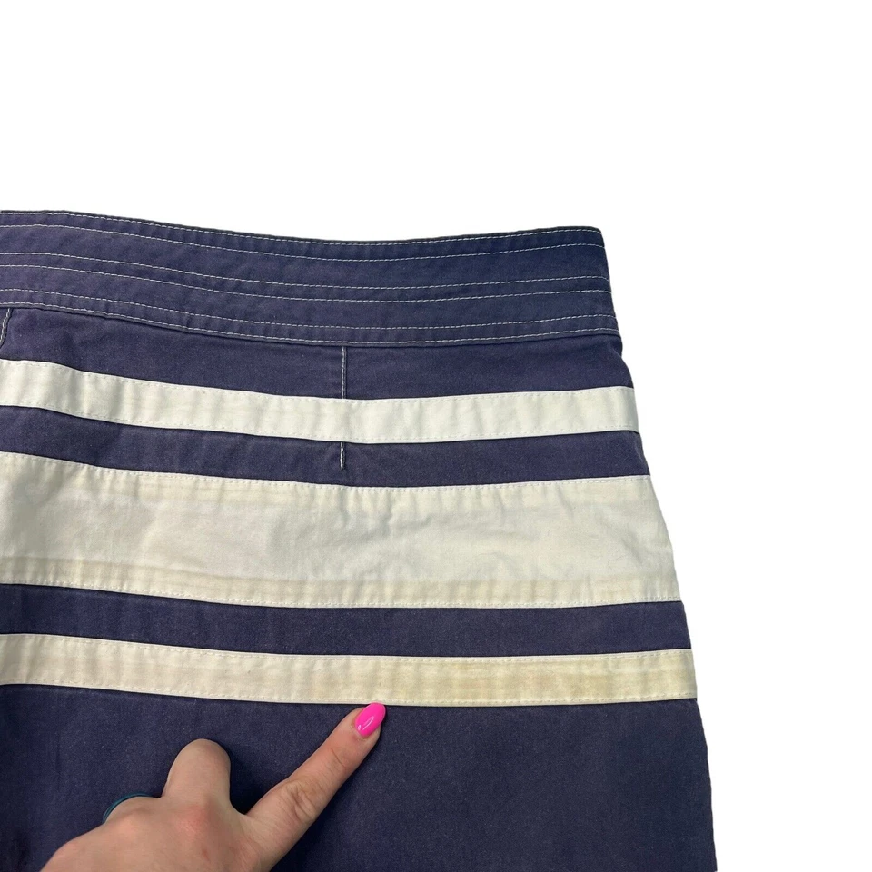 Polo Ralph Lauren Para Hombres De Colección Baúl de Natación a Rayas Board Shorts Azul Marino Blanco 38 Foto 4 de 4