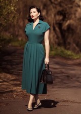 Vivien Of Holloway Runaround Sue Krepa Laguna Sukienka Retro Reprodukcja Vintage Pinup