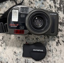 Olympus Infinity SuperZoom 330 Quartz Date 35mm Film Camera w/ Case Manuals