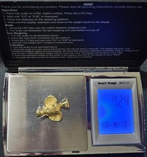 7.24g 18ct gold elephant pendant with diamond eye and white gold tusks stunning!