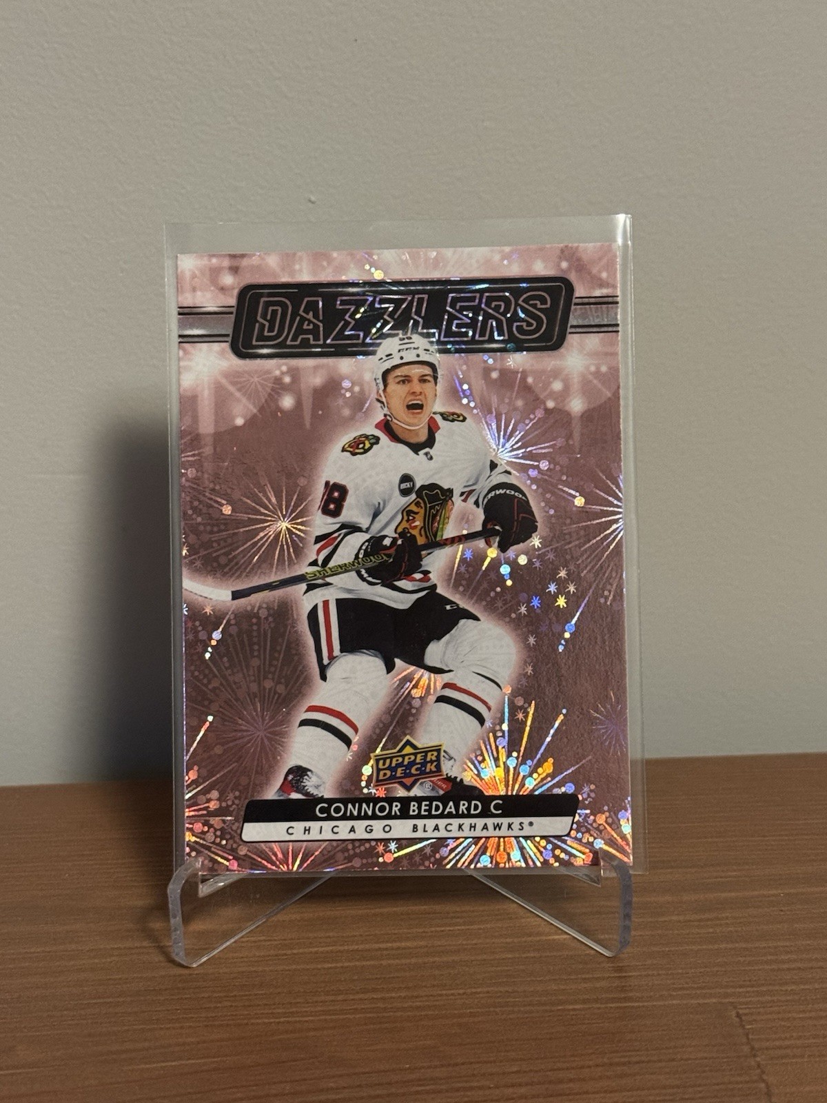 2023-24 Upper Deck Series 2 Dazzlers Pink Connor Bedard #DZ-79 Rookie RC