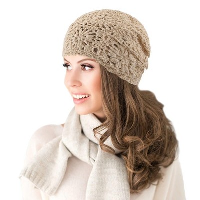 Damen Sommer Strickmützen Handgemacht Häkelmütze Slouch Beanie Mütze Dünne Le...