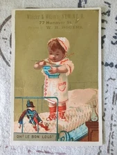 Victorian Wheeler & Wilson Sewing Card - "Le Bon Lolo" - Mastai Collection