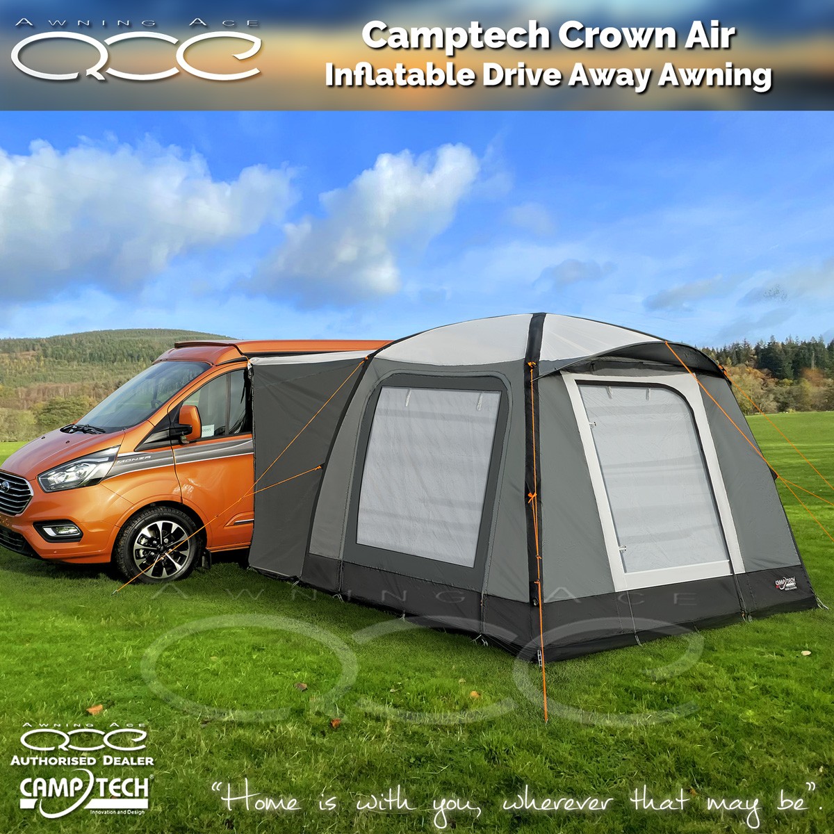 Camptech Crown Air Midi Drive Away Awning (Fits Height:210-235cm)