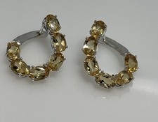 Sterling Silver Gemstone Birthstone Small Round Huggie Hoop Earrings 1I