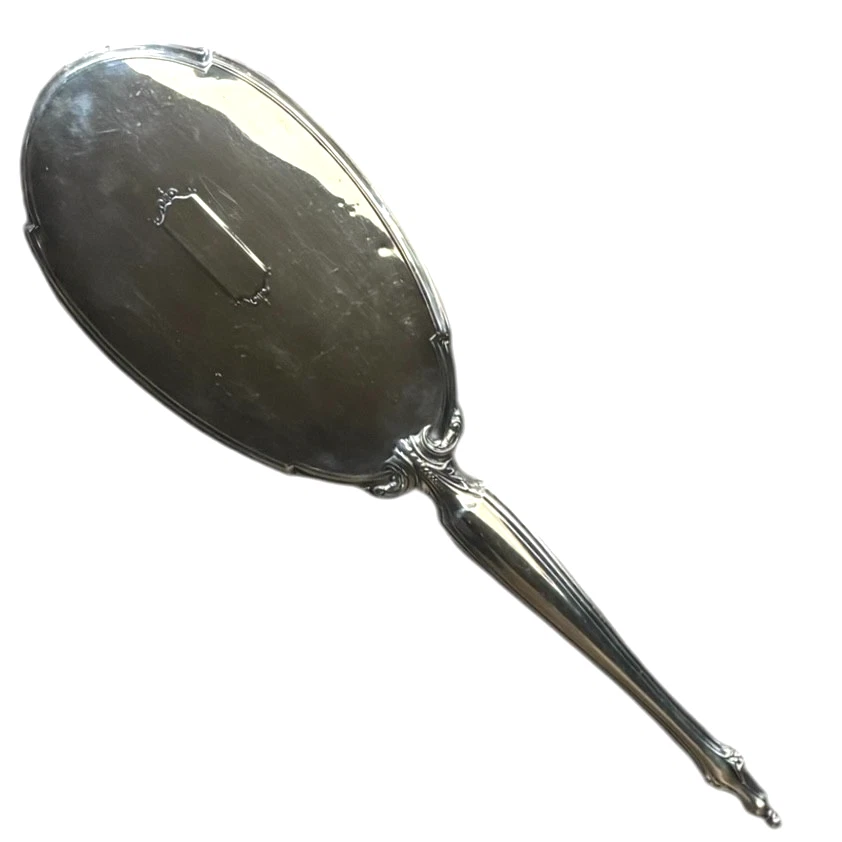 Antiguo tocador de mano con espejo de plata esterlina Webster Co victoriano Art Deco Nouveau Foto 4 de 4