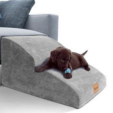 Topmart High Density Extended Foam Dog Ramp Steps 2 Tiers,11.8" High Non-Sl...