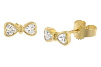 Trendor Schmuck Damen-Ohrringe Ohrstecker 925 Silber Vergoldet 28346