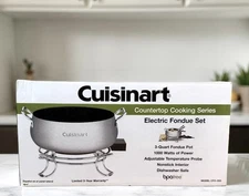 Cuisinart Electric Fondue Set CFO-3SS 3-Quart Stainless Steel