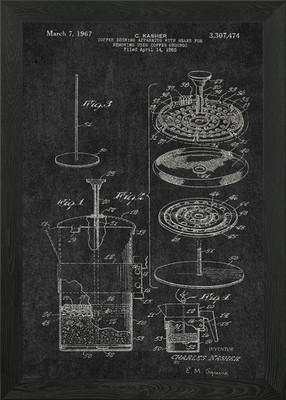 1967 Coffee Brewing Gerahmtes Wandbild Poster Leinwanddruck Bild