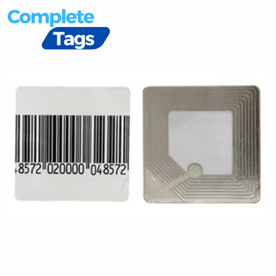 10,000 PAPER SECURITY LABELS 2X2 INCH RF 8.2MHZ BARCODE EAS - RF