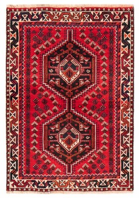 Vintage Hand-Knotted Area Rug 3'5'' x 4'10'' Traditional Oriental Wool Carpet