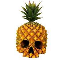 Pineapple Skull Decor - Scary Skull Sculpture Halloween Statue - Resin Crafts...
