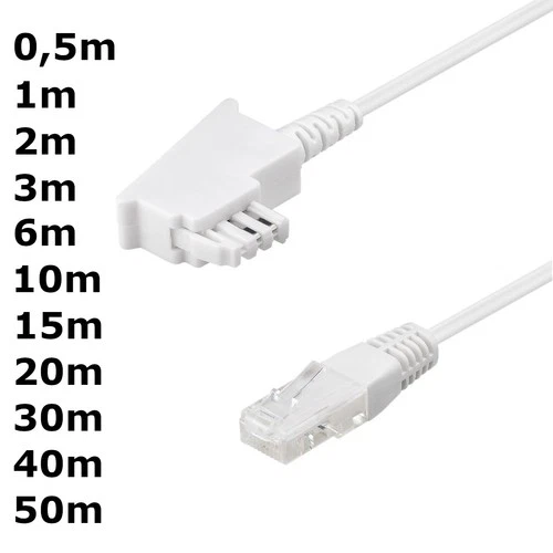 DSL Router Kabel für Fritz Easy Box Speedport TAE Telefon Internet weiß Modem IP