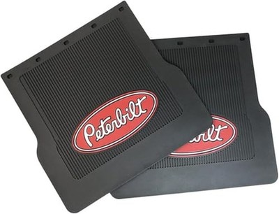 Peterbilt MF0004P-FG OEM Fender Front - 16''-18'' X 17'' Black Mud Flaps-Set of 2